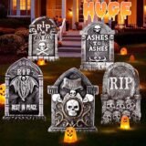 25.6inches Halloween Decorations Outdoor, DIY Halloween Decorations Outdoor of Gravestone Yard Signs