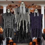 Set of 3 Scary, Hanging Ghosts
