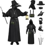 Adult Plague Doctor Mask and Robe Set