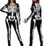 Women Double-Sided Skeleton Costume Bodysuit
