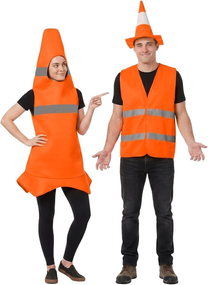 Traffic Cone Costumes for Matching couples