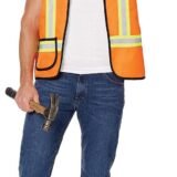 Men's Construction worker Costume Kit