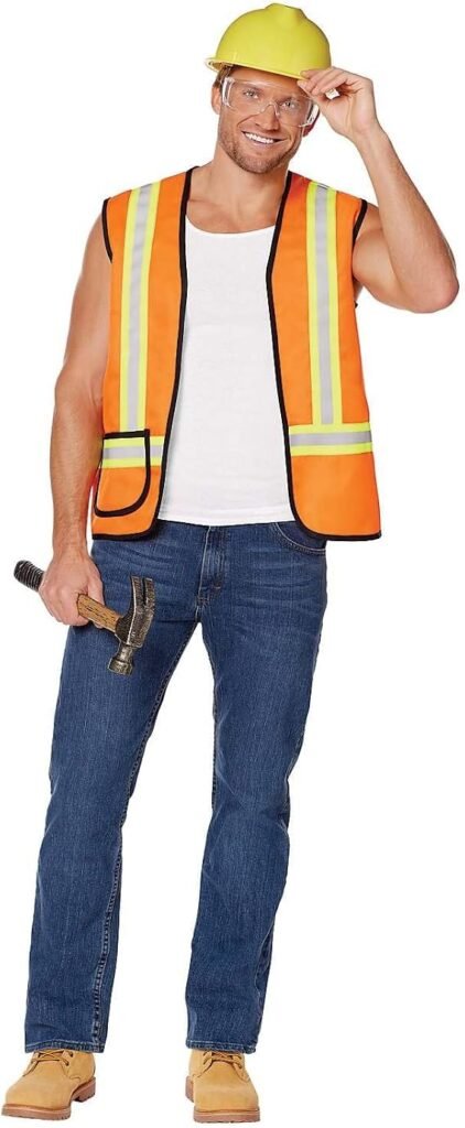 Men's Construction worker Costume Kit