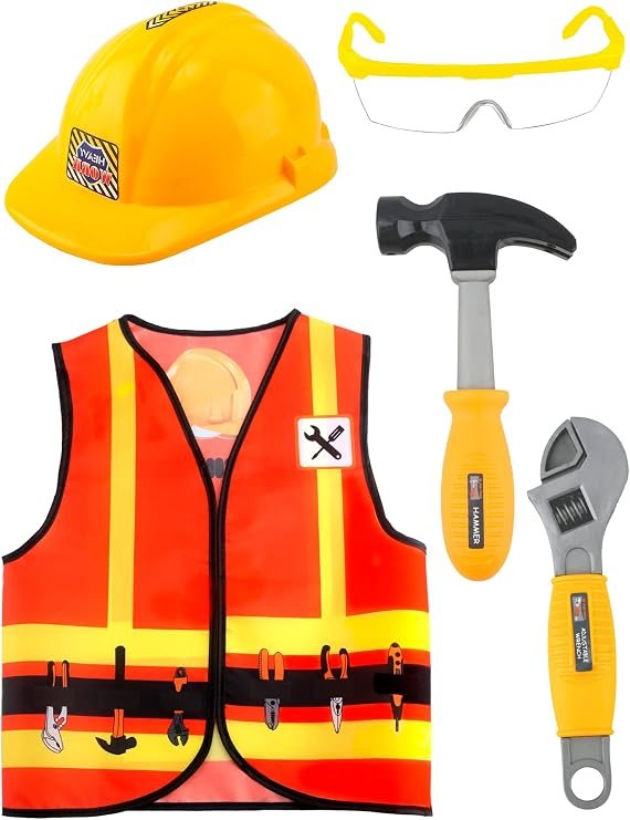 1 Set Kid Construction worker costume set
